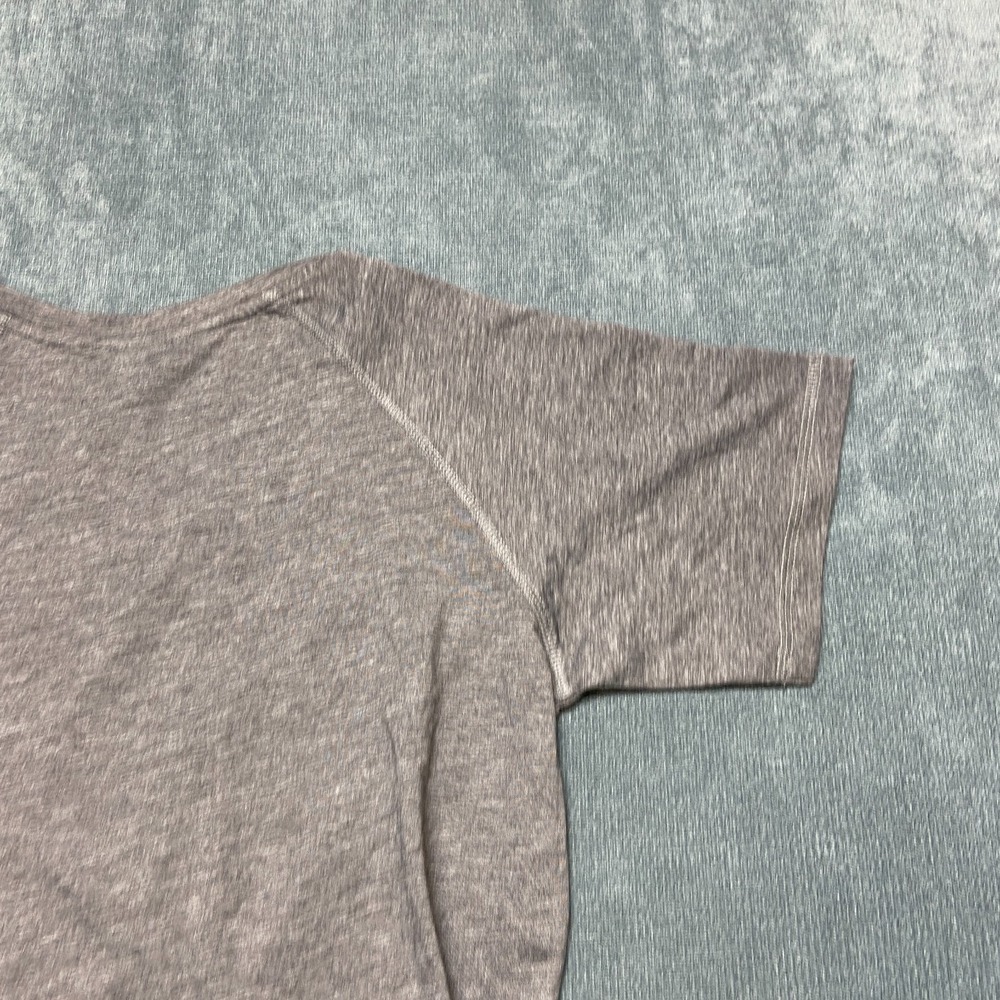 Sport Tek T Shirt Women Medium Heather Gray Raglan Sleeve Contrast Stitching Tee - Picture 13 of 14